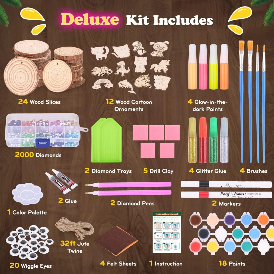 Kids Education Activities - Kit di Pittura su Legno Luminoso