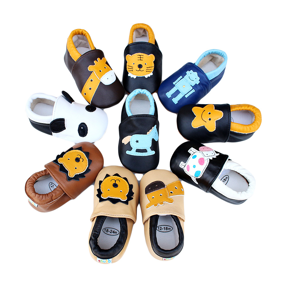 Kids First Education - Scarpe da culla casual in pelle